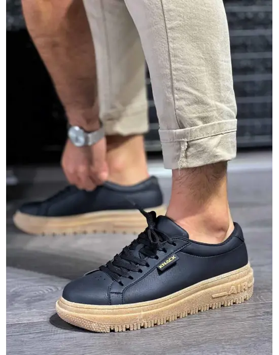 Knack Günlük Siyah Krep Taban Erkek Ayakkabısı