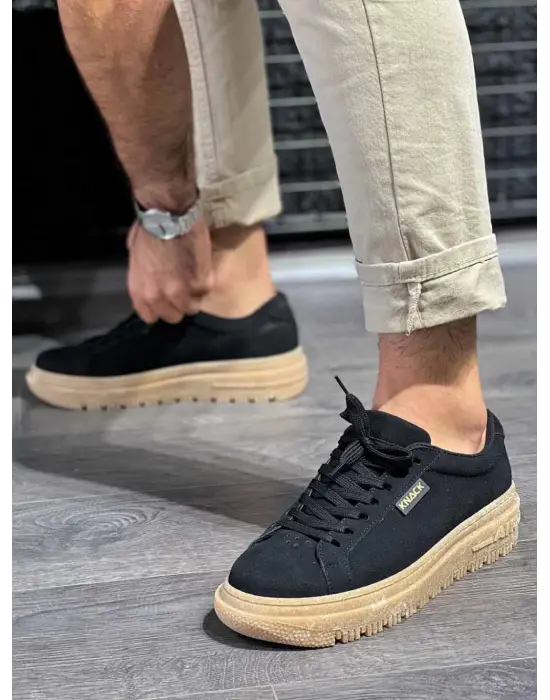 Knack Günlük Siyah Süet Krep Taban Erkek Ayakkabısı