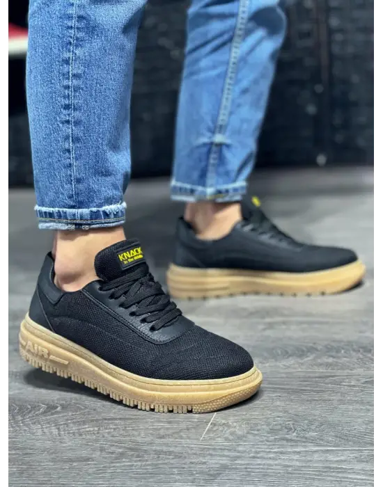 Knack Günlük Siyah Krep Taban Erkek Ayakkabısı