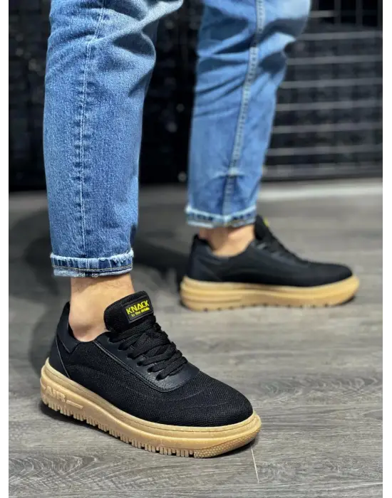 Knack Günlük Siyah Krep Taban Erkek Ayakkabısı