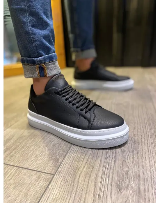 Terzi Bey Günlük Ayakkabı 421 Siyah (beyaz Taban)