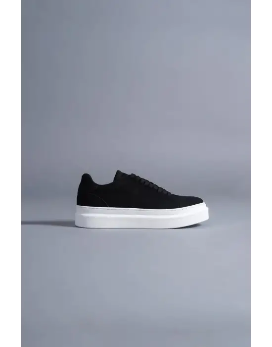 Terzi Bey Günlük Ayakkabı 421 Siyah Süet (beyaz Taban)