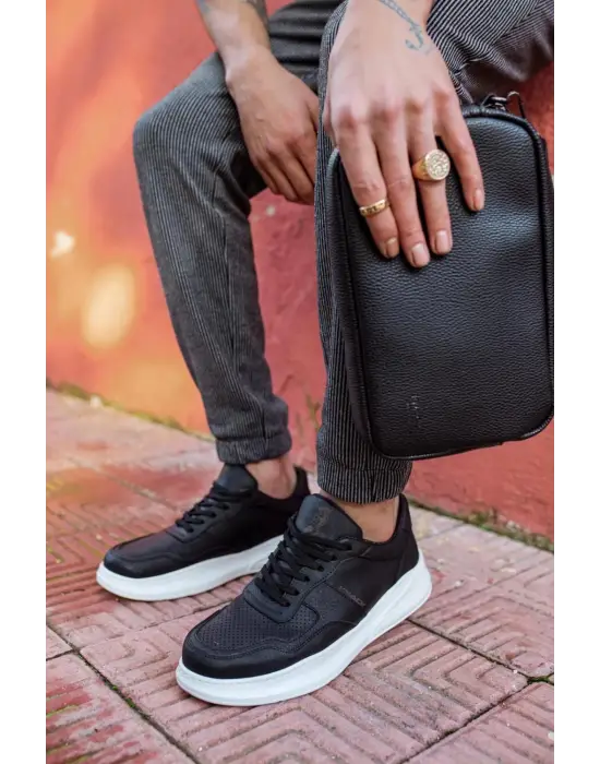 Terzi Bey Günlük Ayakkabı 707 Siyah (beyaz Taban)