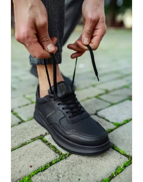 Terzi Bey Günlük Ayakkabı 707 Siyah (siyah Taban)