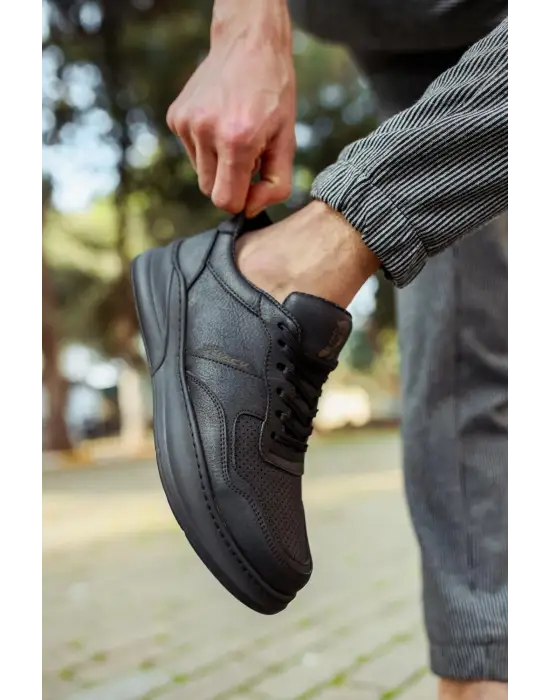 Terzi Bey Günlük Ayakkabı 707 Siyah (siyah Taban)