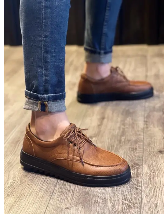 Terzi Bey Günlük Ayakkabı T12 Taba (siyah Taban)