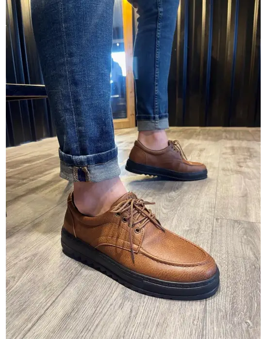 Terzi Bey Günlük Ayakkabı T12 Taba (siyah Taban)