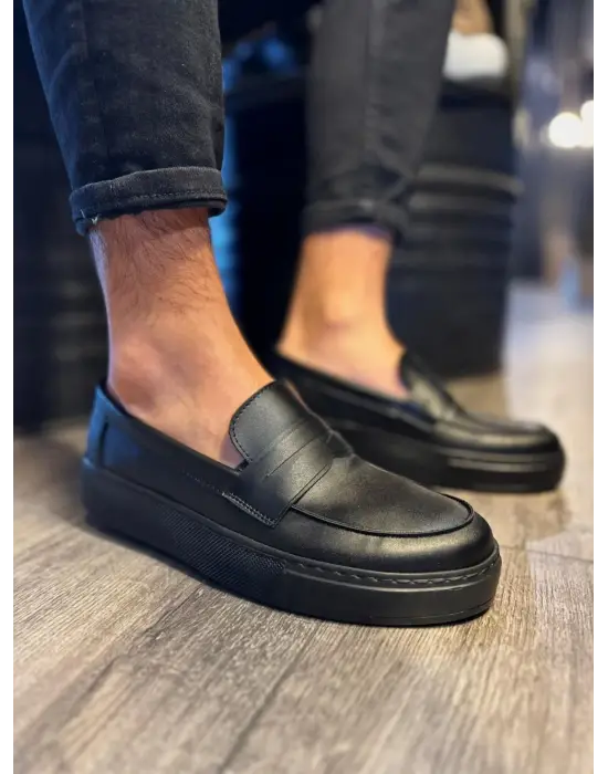 Terzi Bey Günlük Klasik Ayakkabı 400 Siyah (siyah Taban)