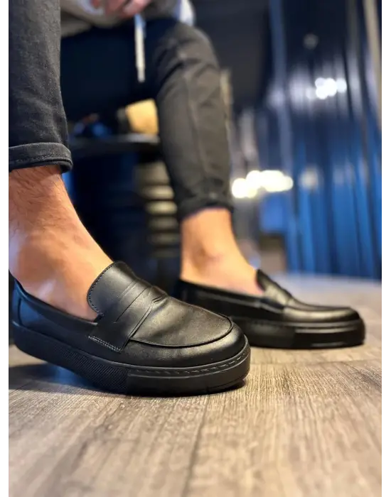 Terzi Bey Günlük Klasik Ayakkabı 400 Siyah (siyah Taban)