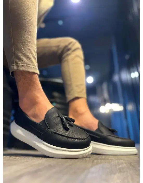 Terzi Bey Günlük Spor Klasik Ayakkabı 818 Siyah (beyaz Taban)