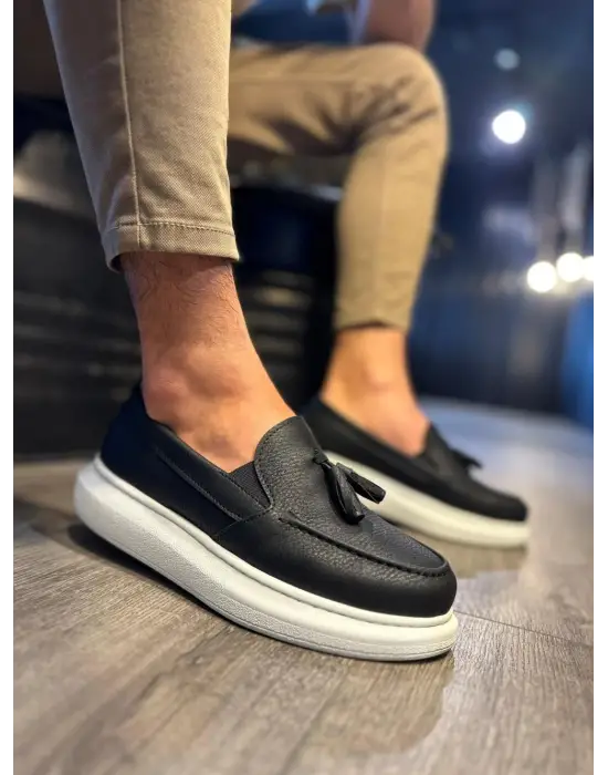 Terzi Bey Günlük Spor Klasik Ayakkabı 818 Siyah (beyaz Taban)