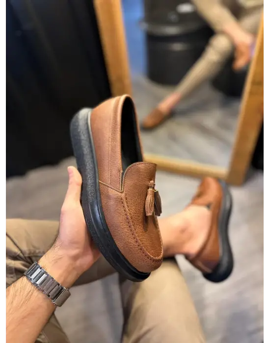 Terzi Bey Günlük Spor Klasik Ayakkabı 818 Taba (siyah Taban)