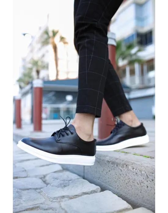 Terzi Bey Klasik Erkek Ayakkabı 001 Siyah (beyaz Taban)