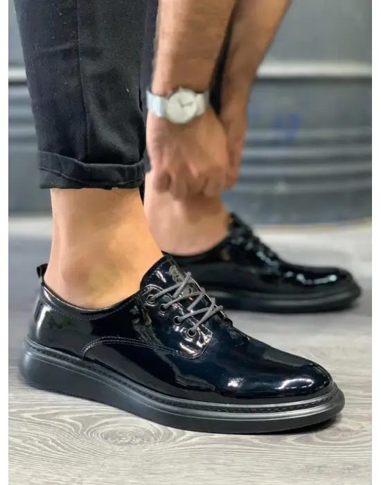 Terzi Bey Klasik Erkek Ayakkabı 001 Siyah Rugan (siyah Taban)