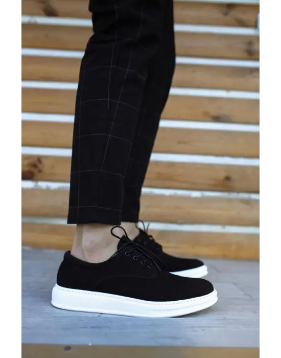 Terzi Bey Klasik Erkek Ayakkabı 001 Siyah Süet (beyaz Taban)