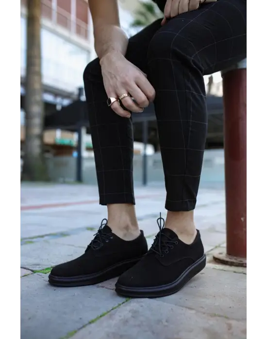 Terzi Bey Klasik Erkek Ayakkabı 001 Siyah Süet (siyah Taban)