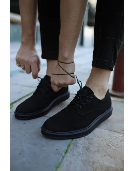 Terzi Bey Klasik Erkek Ayakkabı 001 Siyah Süet (siyah Taban)