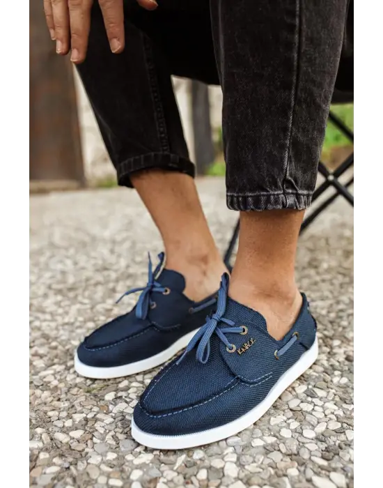 Terzi Bey Mevsimlik Keten Ayakkabı 008 Mavi