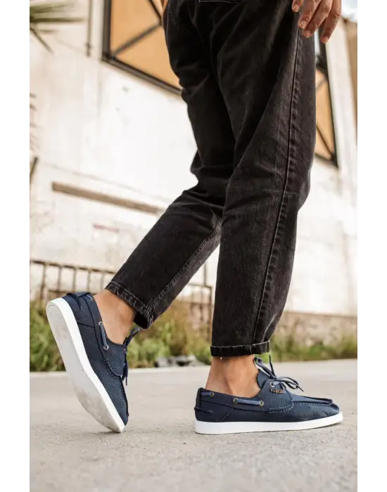 Terzi Bey Mevsimlik Keten Ayakkabı 008 Mavi