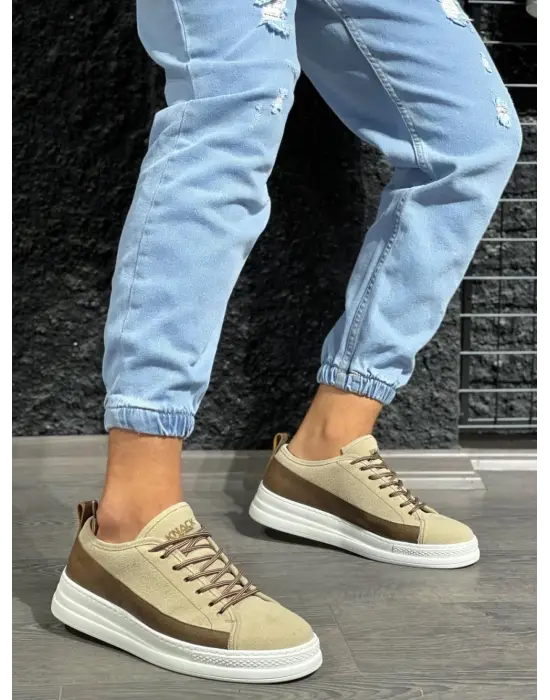 Terzi Bey Sneakers Ayakkabı 010 Vizon Süet