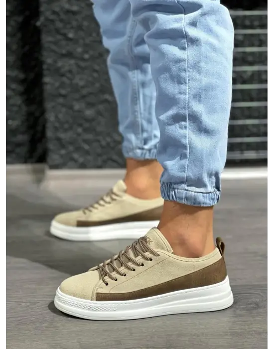 Terzi Bey Sneakers Ayakkabı 010 Vizon Süet