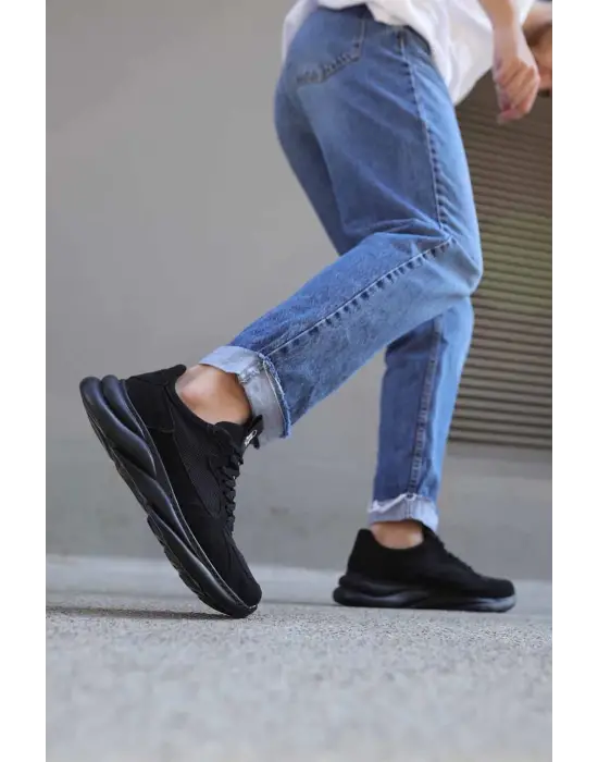 Knack Sneakers Siyah Süet Erkek Ayakkabısı