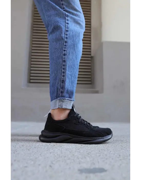 Knack Sneakers Siyah Süet Erkek Ayakkabısı