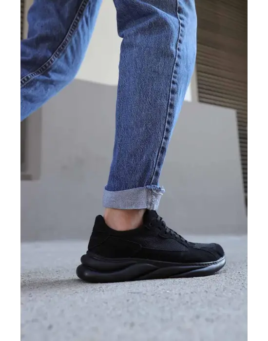 Knack Sneakers Siyah Süet Erkek Ayakkabısı