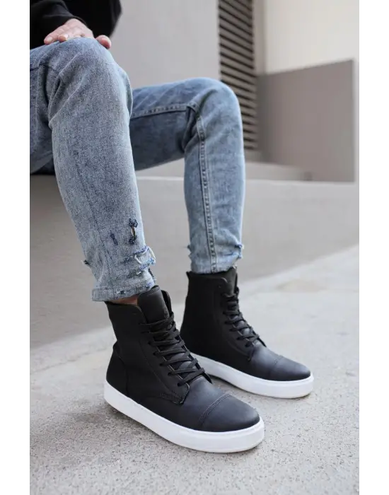 Knack Spor Siyah- Beyaz Erkek Botu