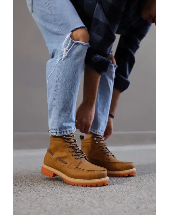 Knack Yüksek Taban Sarı Erkek Ayakkabısı