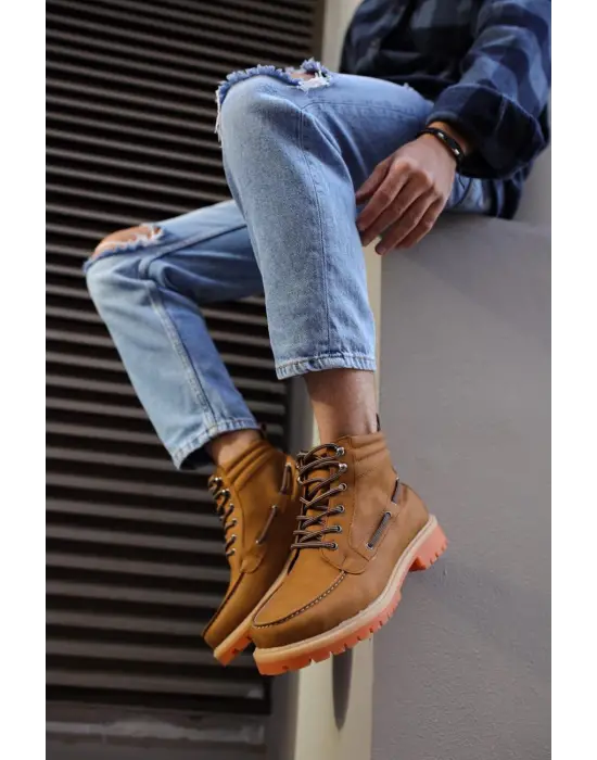 Knack Yüksek Taban Sarı Erkek Ayakkabısı