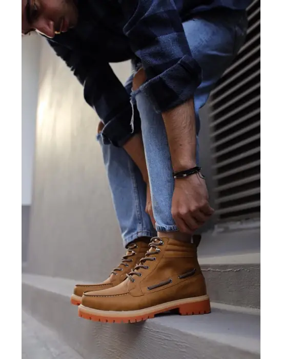 Knack Yüksek Taban Sarı Erkek Ayakkabısı