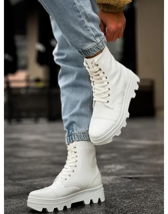 Terzi Bey Yüksek Taban Ayakkabı B-023 Beyaz