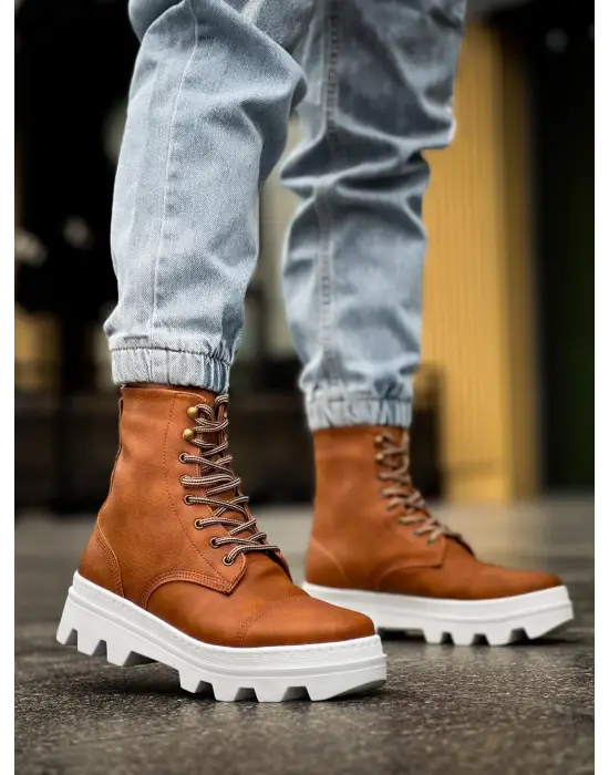 Terzi Bey Yüksek Taban Ayakkabı B-023 Taba