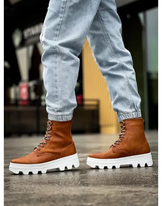 Terzi Bey Yüksek Taban Ayakkabı B-023 Taba