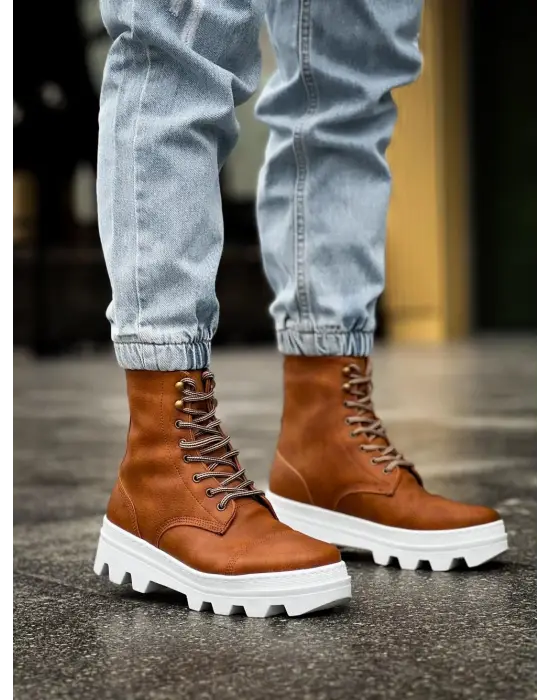 Terzi Bey Yüksek Taban Ayakkabı B-023 Taba