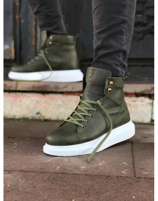 Terzi Bey Yüksek Taban Ayakkabı B-080 Haki