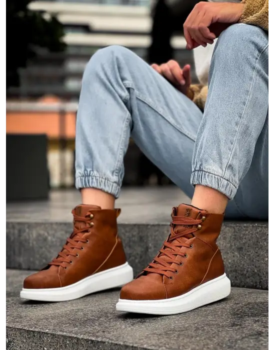 Terzi Bey Yüksek Taban Ayakkabı B-080 Taba