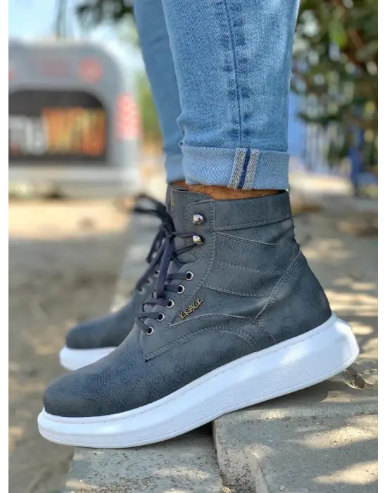 Knack Yüksek Taban Gri Erkek Ayakkabısı