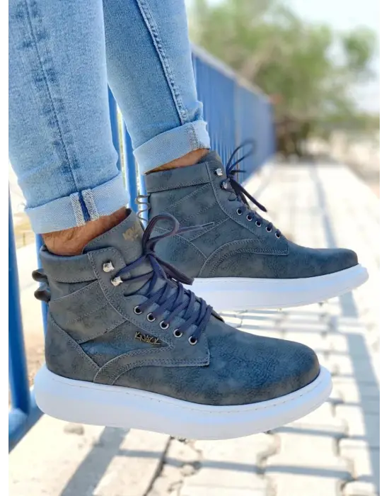 Knack Yüksek Taban Gri Erkek Ayakkabısı