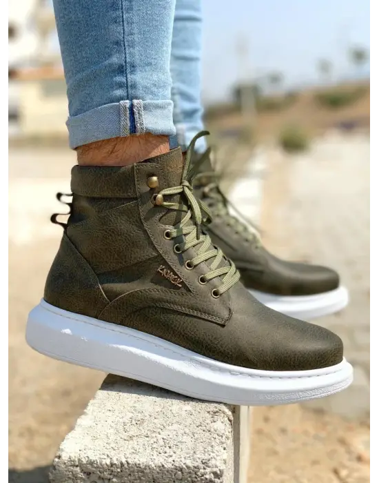 Knack Yüksek Taban Haki Erkek Ayakkabısı