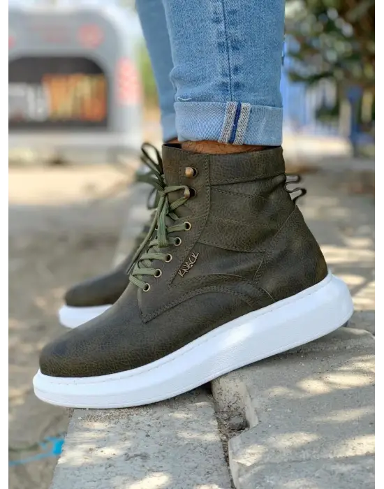 Knack Yüksek Taban Haki Erkek Ayakkabısı