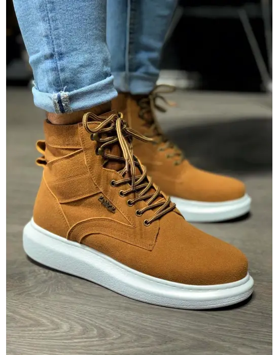 Knack Yüksek Taban Taba Süet Erkek Ayakkabısı