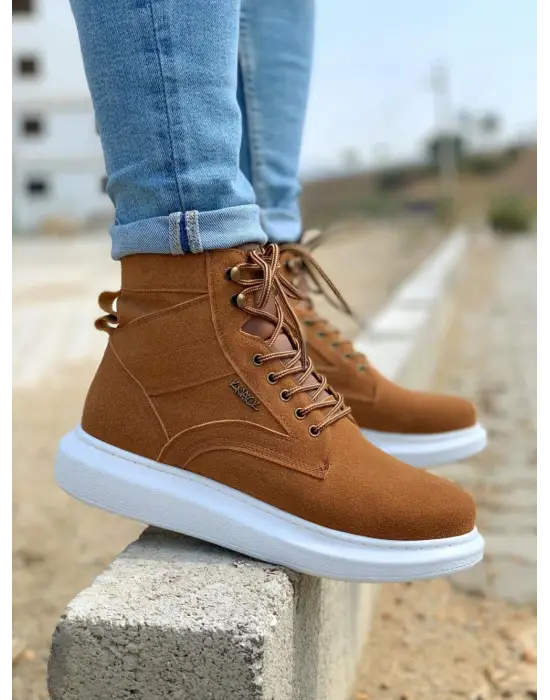 Knack Yüksek Taban Taba Süet Erkek Ayakkabısı