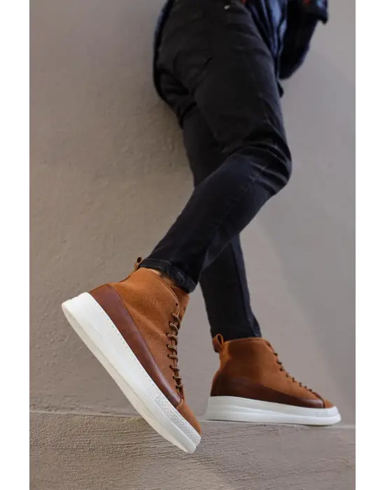 Terzi Bey Yüksek Taban Ayakkabı C-030 Taba Süet