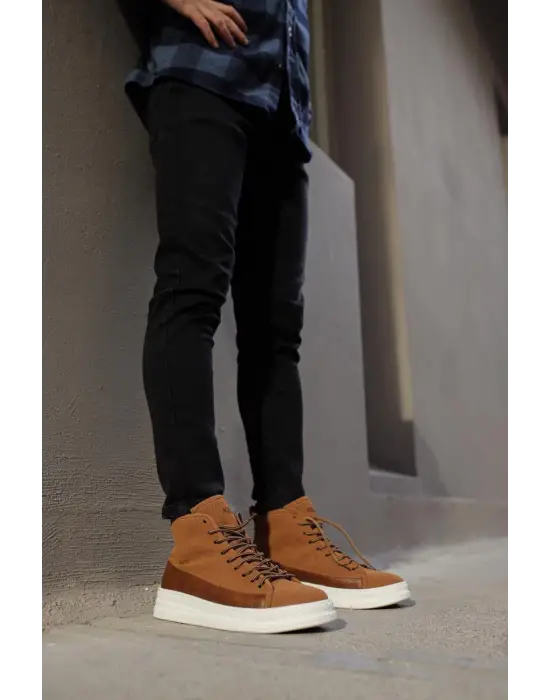 Terzi Bey Yüksek Taban Ayakkabı C-030 Taba Süet