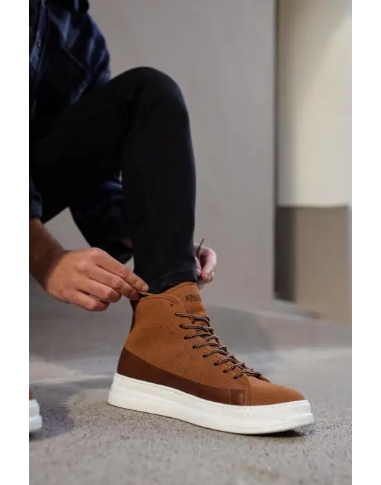 Terzi Bey Yüksek Taban Ayakkabı C-030 Taba Süet