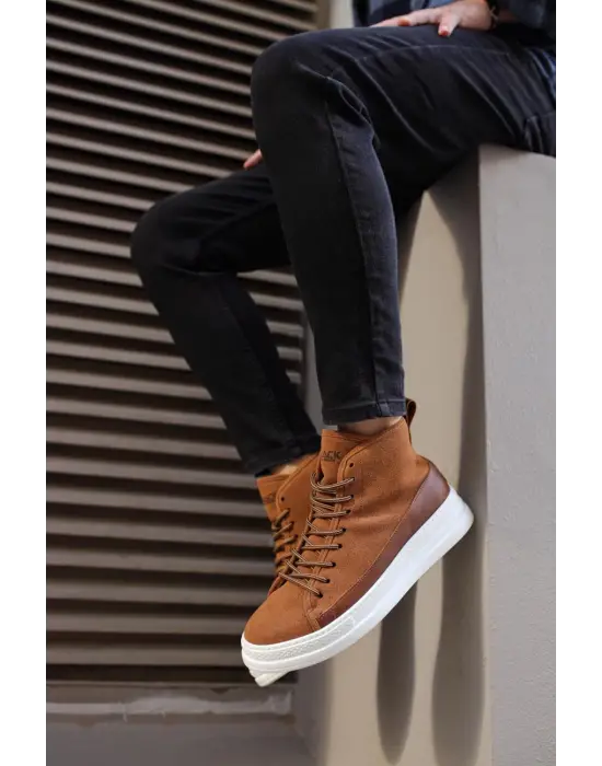 Terzi Bey Yüksek Taban Ayakkabı C-030 Taba Süet