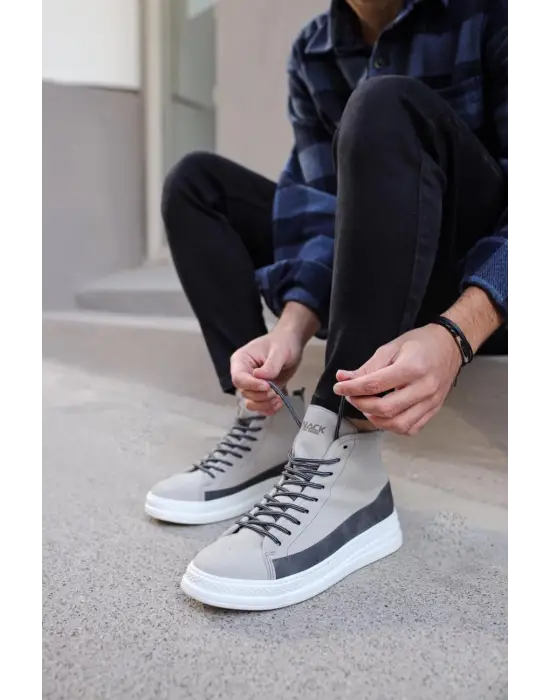 Terzi Bey Yüksek Taban Ayakkabı C-030 Taş