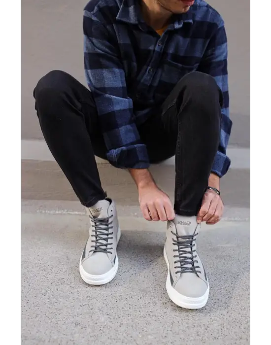 Terzi Bey Yüksek Taban Ayakkabı C-030 Taş